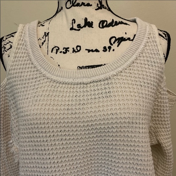 FREE PEOPLE COLD SHOULDER SWEATER - Picture 3 of 7